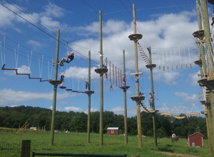Ground view of Aerial Adventure