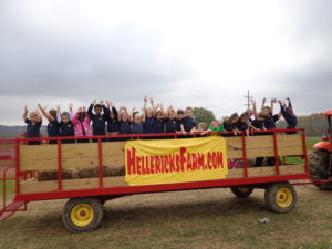 School group in red wagon Doylestown