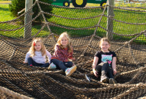 Children on spider net outdoor activities for kids