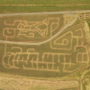 Aerial view of Doylestown Corn Maze