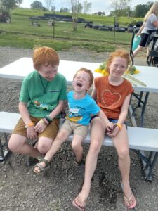 Laughing children at Redhead celebration day