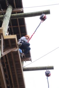 Child on zipline in PA